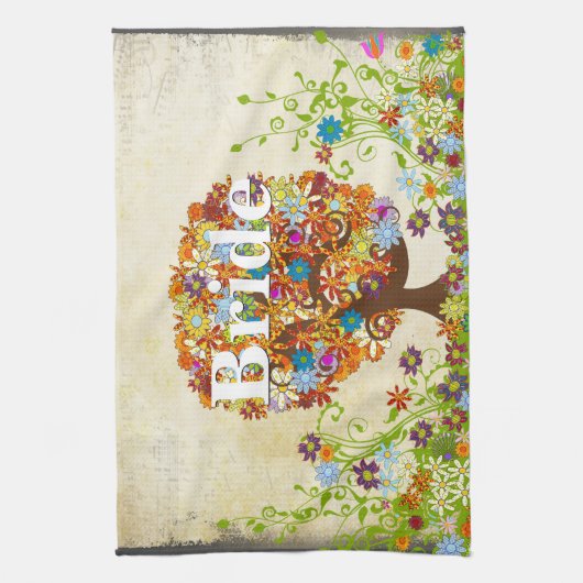 Enchanted Forest Side Branch Wedding Theedoek (Verticaal)