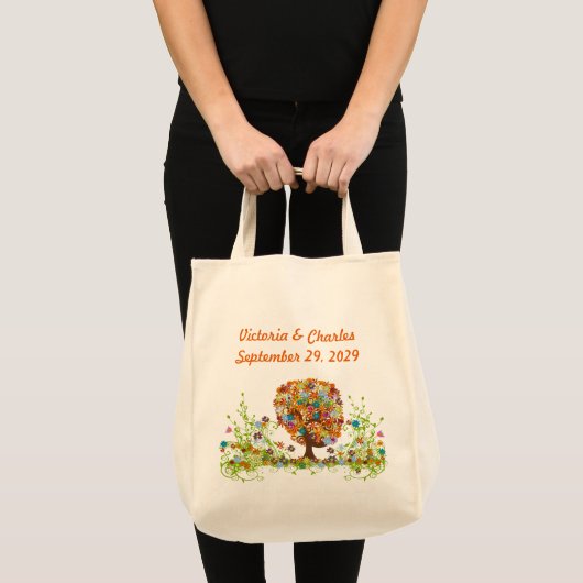 Enchanted Forest Side Branch Wedding Tote Bag (Voorkant (product))
