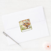 Enchanted Forest Side Branch Wedding Vierkante Sticker (Envelop)