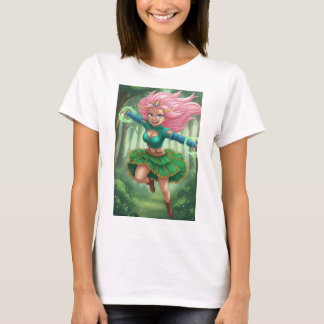 Enchanted Forest Sprint – Anime Fantasy Character T-shirt