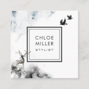 Enchanted Forest Square Visitekaartje Stag