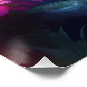 Enchanted Forest Stream - Glowing Flowers Fantasy Perfect Poster (Hoek)