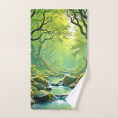 Enchanted Forest Stream-ontwerp Bad Handdoek (Handdoek)