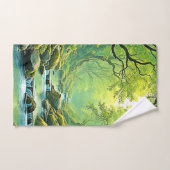 Enchanted Forest Stream-ontwerp Bad Handdoek (Handdoek)
