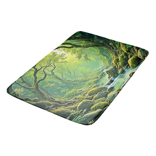 Enchanted Forest Stream-ontwerp Badmat (Gekanteld)