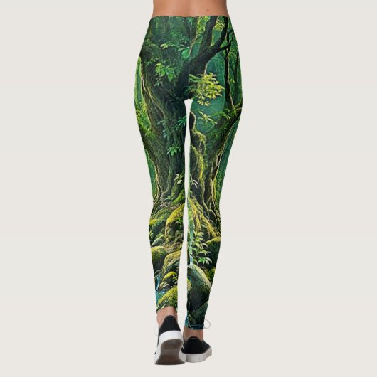 Enchanted Forest Stream-ontwerp Leggings (Achterkant)