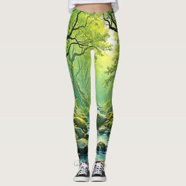 Enchanted Forest Stream-ontwerp Leggings