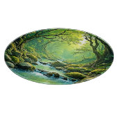 Enchanted Forest Stream-ontwerp Snijplank (Hoek)