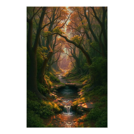 Enchanted Forest Stream Perfect Poster (Voorkant)