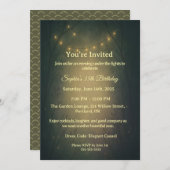 Enchanted Forest String Lights Adult Birthday  Kaart (Voorkant / Achterkant)