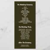 Enchanted Forest String Lights huwelijksprogramma' Programmakaart (Achterkant)