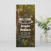 Enchanted Forest String Lights huwelijksprogramma' Programmakaart (Staand voorkant)