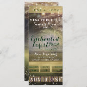 Enchanted Forest String Lights Prom VIP Ticket Kaart (Voorkant / Achterkant)