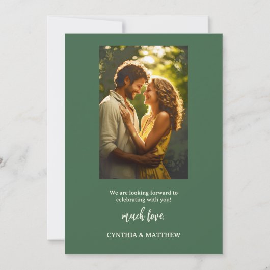 Enchanted Forest String Lights Save the Date Kaart (Achterkant)