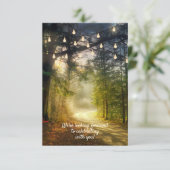 Enchanted Forest String Lights Wedding RSVP-kaart Kaart (Staand voorkant)