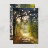 Enchanted Forest String Lights Wedding RSVP-kaart Kaart (Voorkant / Achterkant)