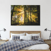 Enchanted Forest Sun Rays 1 Canvas Afdruk (Insitu (Slaapkamer))