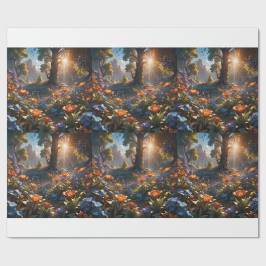 Enchanted Forest Sunrise mat inpakpapier (Vlak)