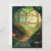 Enchanted Forest Sweet 16 Invitation Kaart (Voorkant)