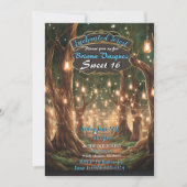 Enchanted Forest Sweet 16 Invitation Kaart (Voorkant)