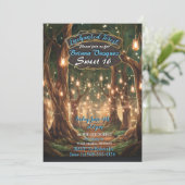 Enchanted Forest Sweet 16 Invitation Kaart (Staand voorkant)