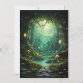 Enchanted Forest Sweet 16 Verjaardag uitnodiging (Achterkant)