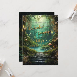 Enchanted Forest Sweet 16 Verjaardag uitnodiging