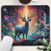 Enchanted Forest Swirl Herten gepersonaliseerd Muismat