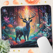 Enchanted Forest Swirl Herten gepersonaliseerd Muismat