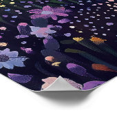 Enchanted Forest Tree in pointillistische stijl Poster (Hoek)