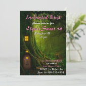 Enchanted Forest Tree Invitation Kaart (Staand voorkant)