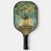 Enchanted Forest Tree Of Lights Personalized Pickleball Paddle (Voorkant)