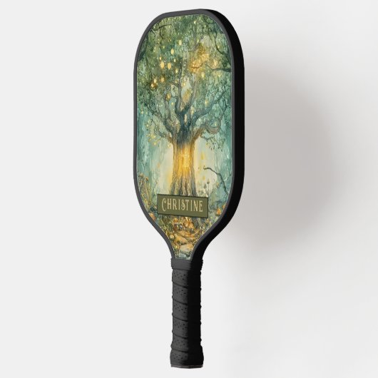 Enchanted Forest Tree Of Lights Personalized Pickleball Paddle (Links)