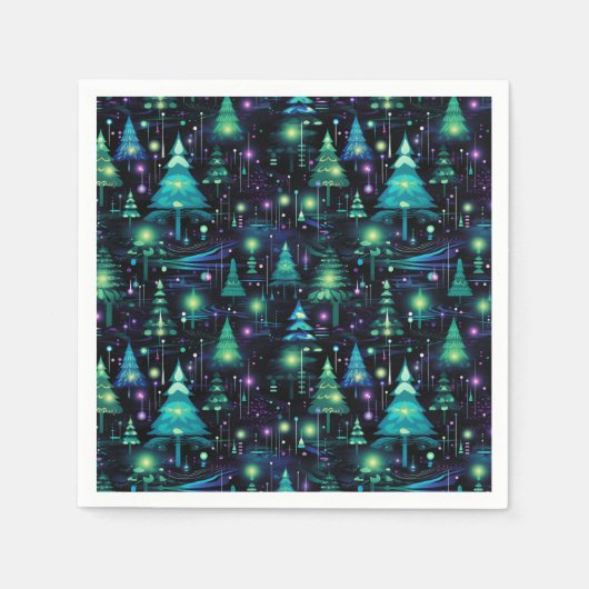 Enchanted Forest Tree-patroon Servet (Voorkant)