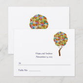 Enchanted Forest Tree Wedding Place Cards Kaart (Voorkant / Achterkant)