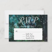 Enchanted Forest Trees Fairy Lights RSVP Response Kaart (Voorkant)