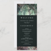 Enchanted Forest Vines Gold Mauve Trouwprogramma (Voorkant)