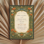 Enchanted Forest Vintage Art Nouveau Wedding Kaart