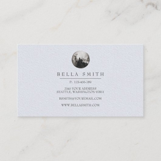 Enchanted Forest Visitekaartje Fox Moon (Achterkant)