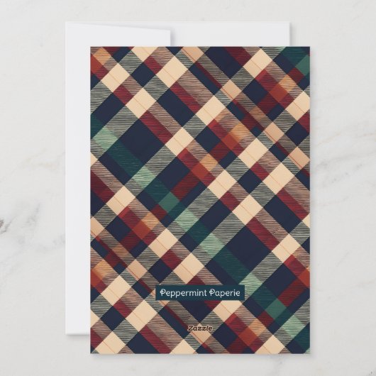 Enchanted Forest Warme Kerstwensen Arctic Fox Feestdagenkaart (Achterkant)