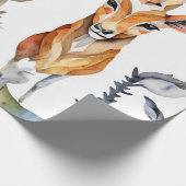 Enchanted Forest Waterverf Collage Cadeaupapier (Hoek)