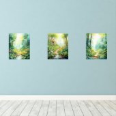 Enchanted Forest - Waterverf kwekerij Muurkunst Sets (Houten vloer)