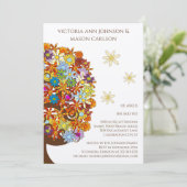 Enchanted Forest Wedding Engagement Party Kaart (Staand voorkant)