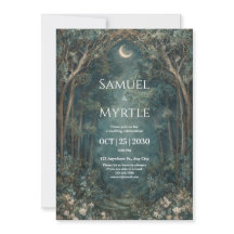Enchanted Forest Wedding Invitation Moonlit Arch