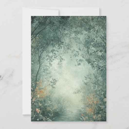 Enchanted Forest Wedding Kaart (Achterkant)