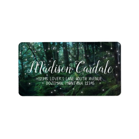 Enchanted Forest Wedding Return-adreslabels Etiket (Voorkant)