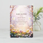 Enchanted Forest Whimsical Easter Egg Baby shower Kaart (Staand voorkant)