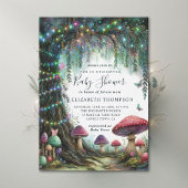 Enchanted Forest Whimsical Mushrooms Baby Shower Kaart