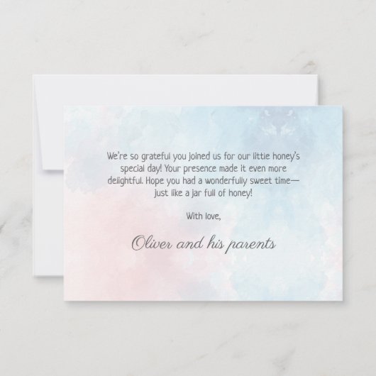 Enchanted Forest Wild One Boy Verjaardag Uitnodigi Bedankkaart (Achterkant)