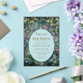 Enchanted Forest Wild Roses Woodland Sweet 16 Acryl Uitnodigingen (Insitu (Huwelijk))